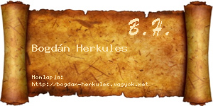 Bogdán Herkules névjegykártya